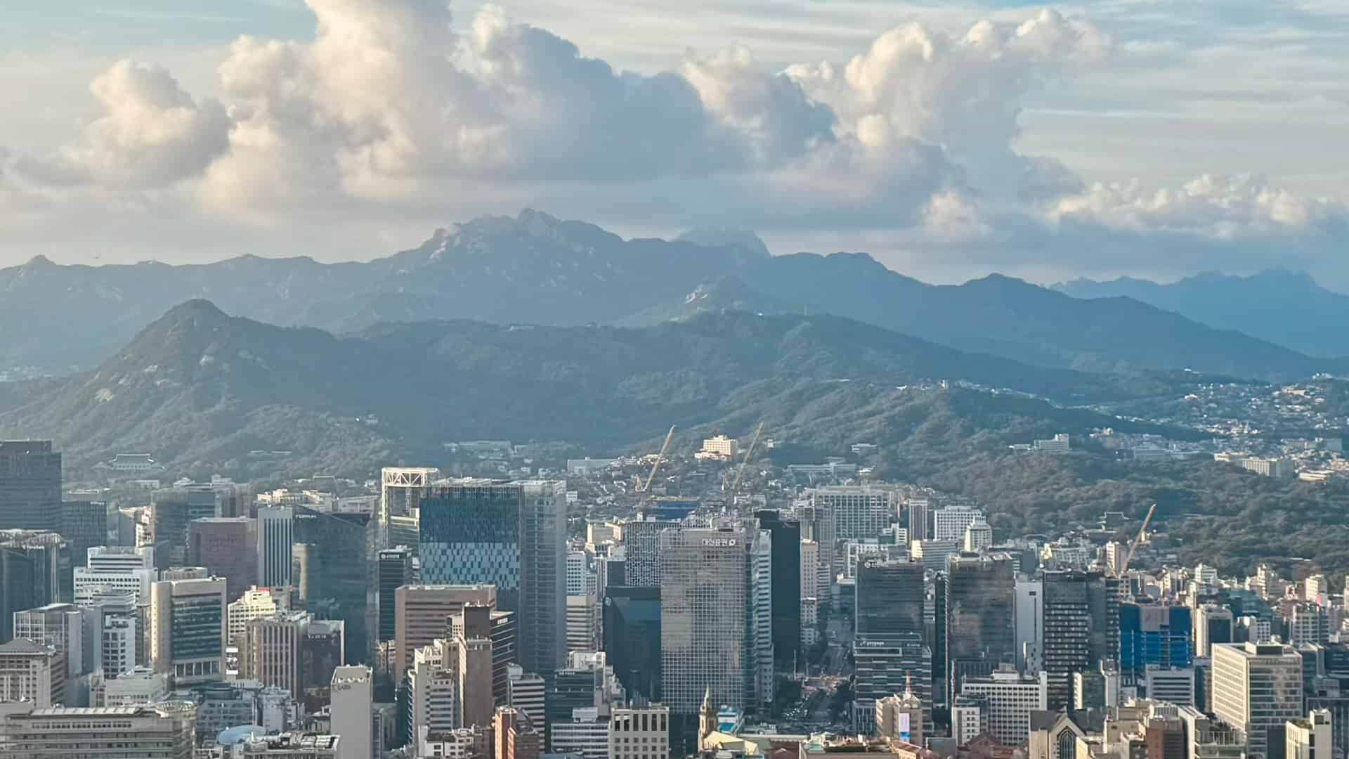 skyline of Seoul in Korea