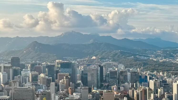 skyline of Seoul in Korea