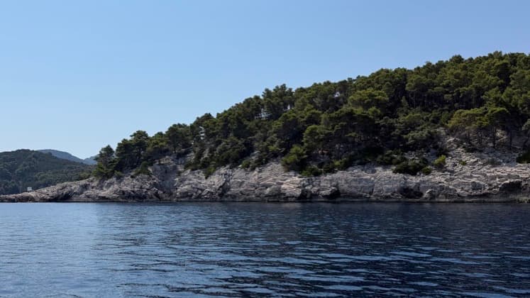 Mijet island in Croatia, park entrance