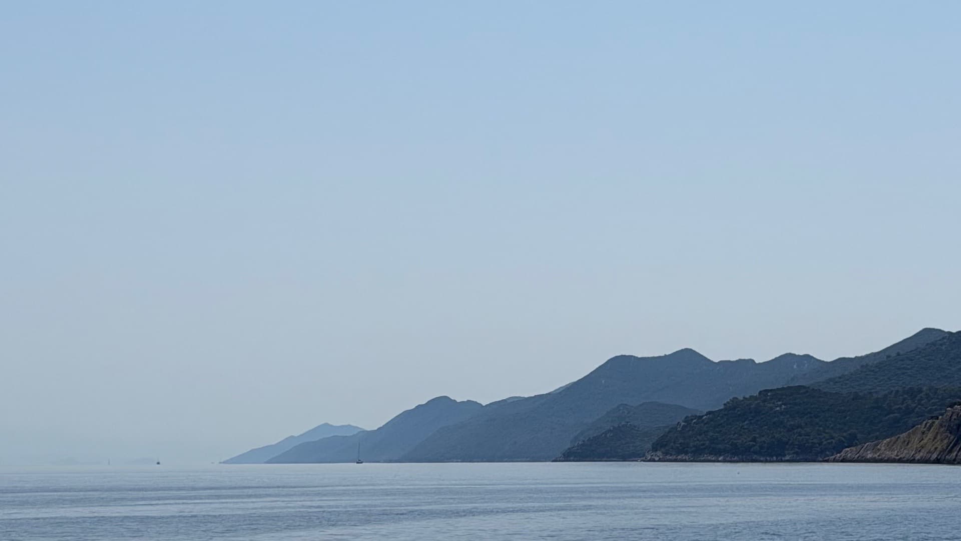mijet island in Croatia, view from the Adriatic see