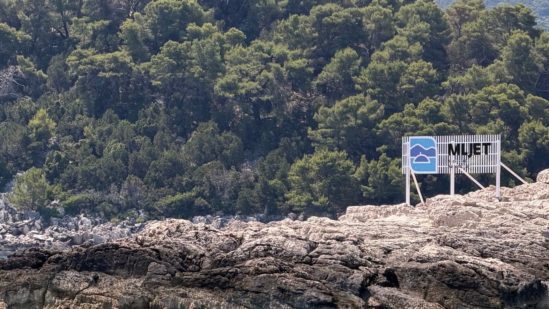 mijet island in Croatia, park entrance