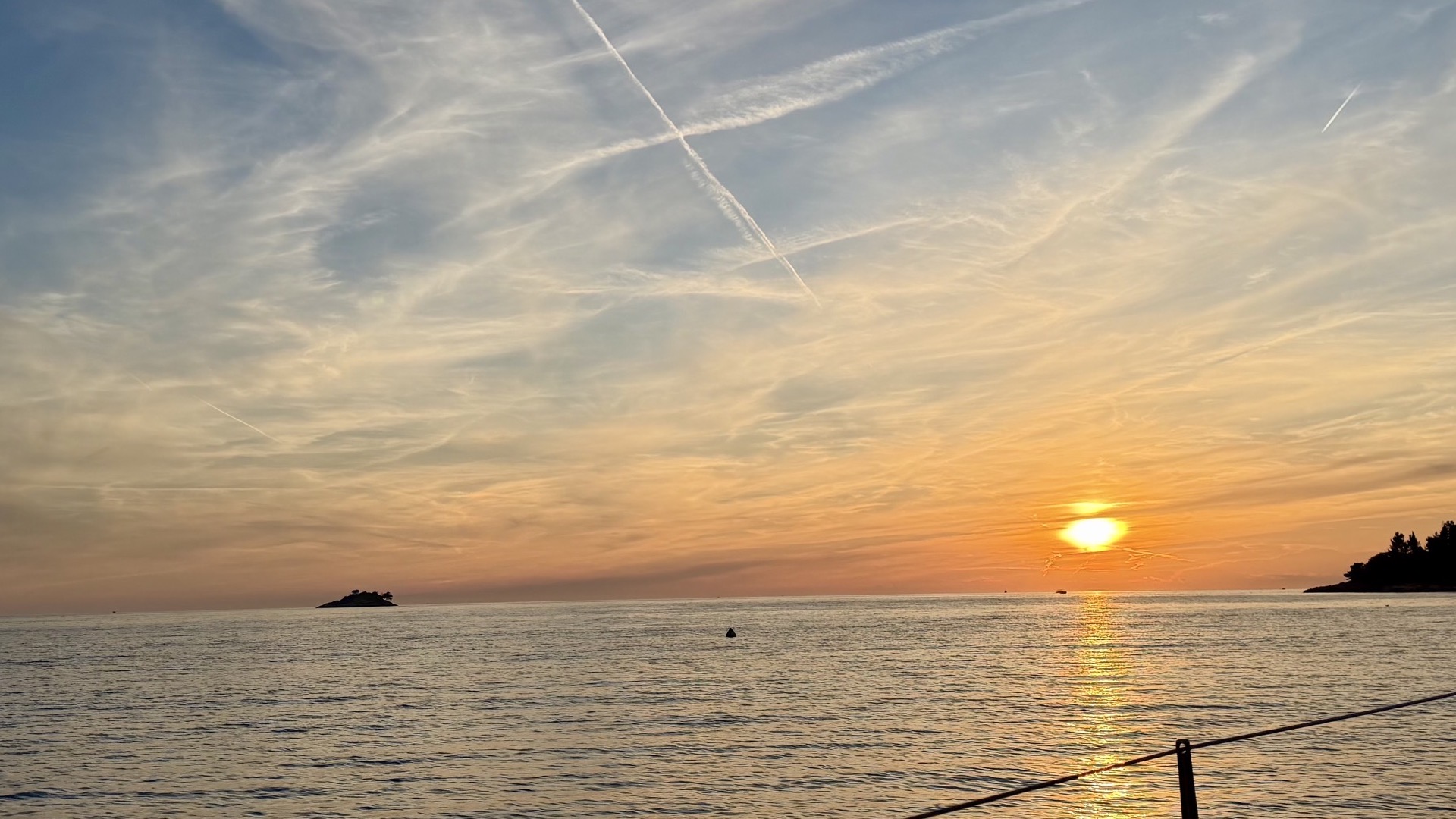 Gulf of Rovinj in Croatia at dusk