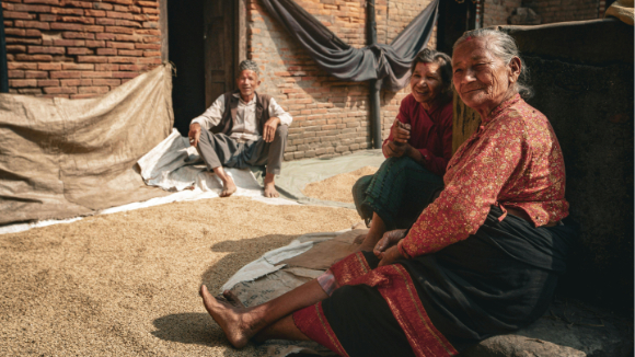 Local people resting